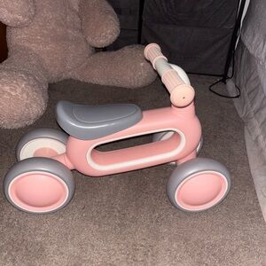Pink and Gray Kids Ride-On Toy